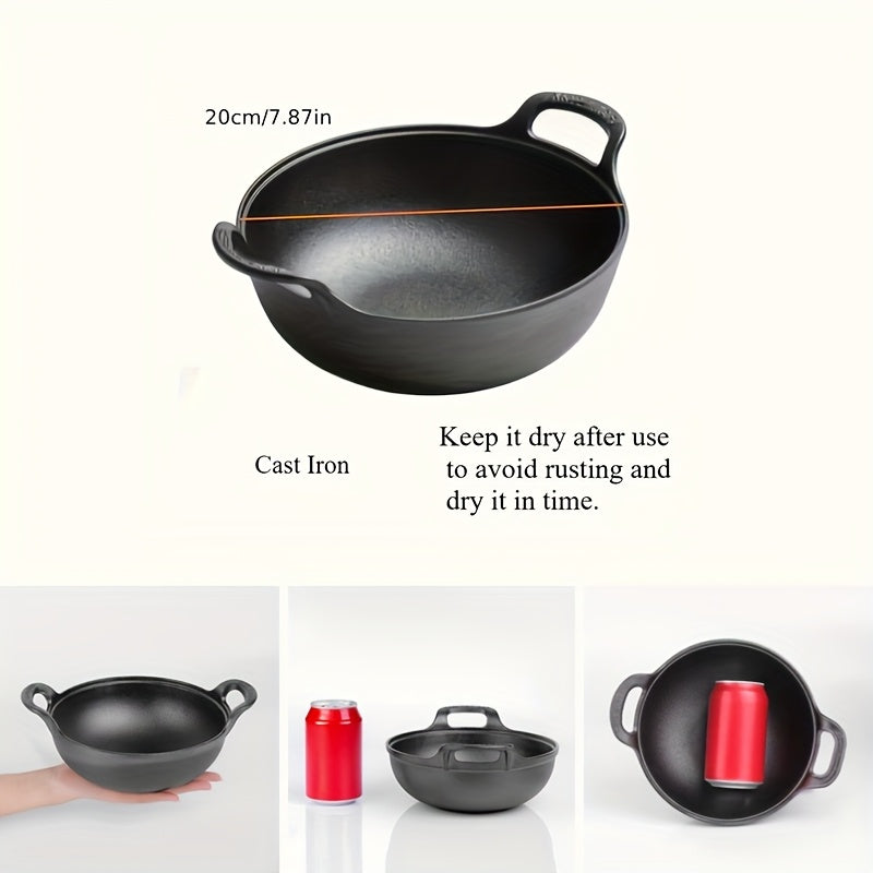 Pre-Seasoned Cast Iron Skillet with Dual Handles