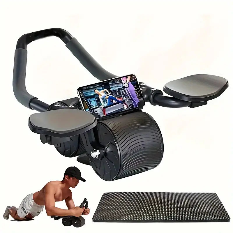 Automatic Rebound Abdominal Wheel with Elbow Pad