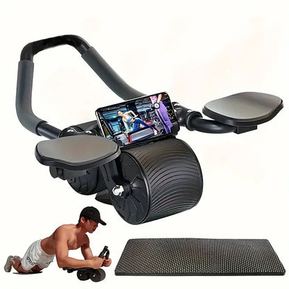 Automatic Rebound Abdominal Wheel with Elbow Pad