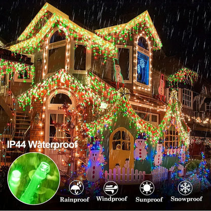 Christmas Solar String Lights - Multi-Colored, 8 Modes, Waterproof Fairy Lights