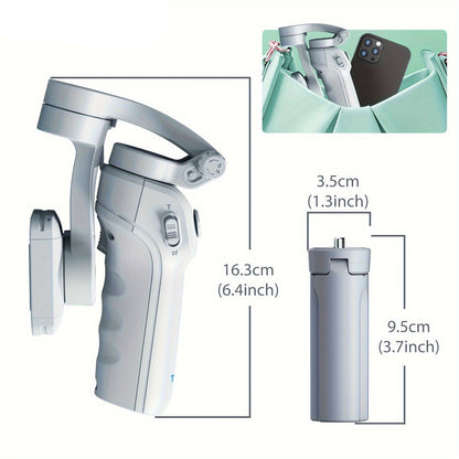 3-Axis Selfie Stick Stabilizer with LED & Face Tracking