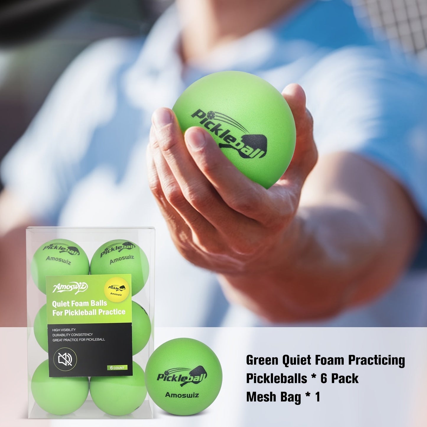 Foam Pickleballs Training Set (6-Pack)