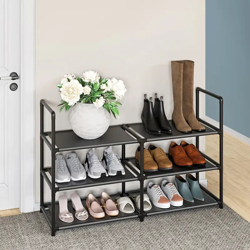 Keep your entryway tidy and stylish with our 3-Tier Shoe Rack