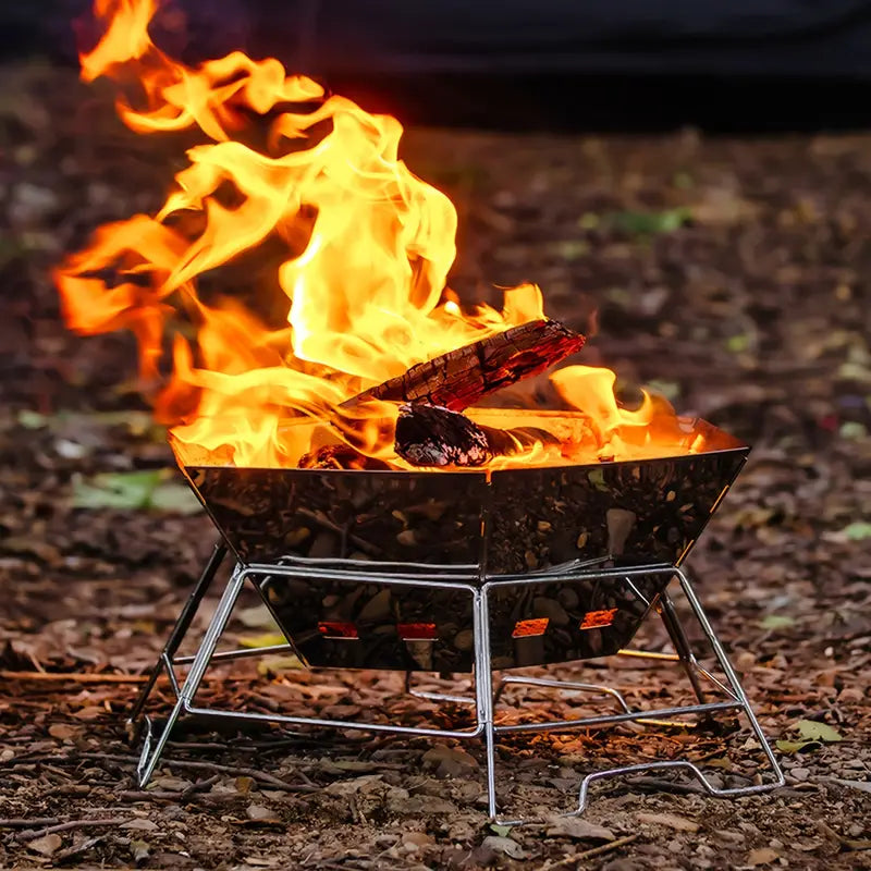 Hexagonal Stainless Steel Wood Stove