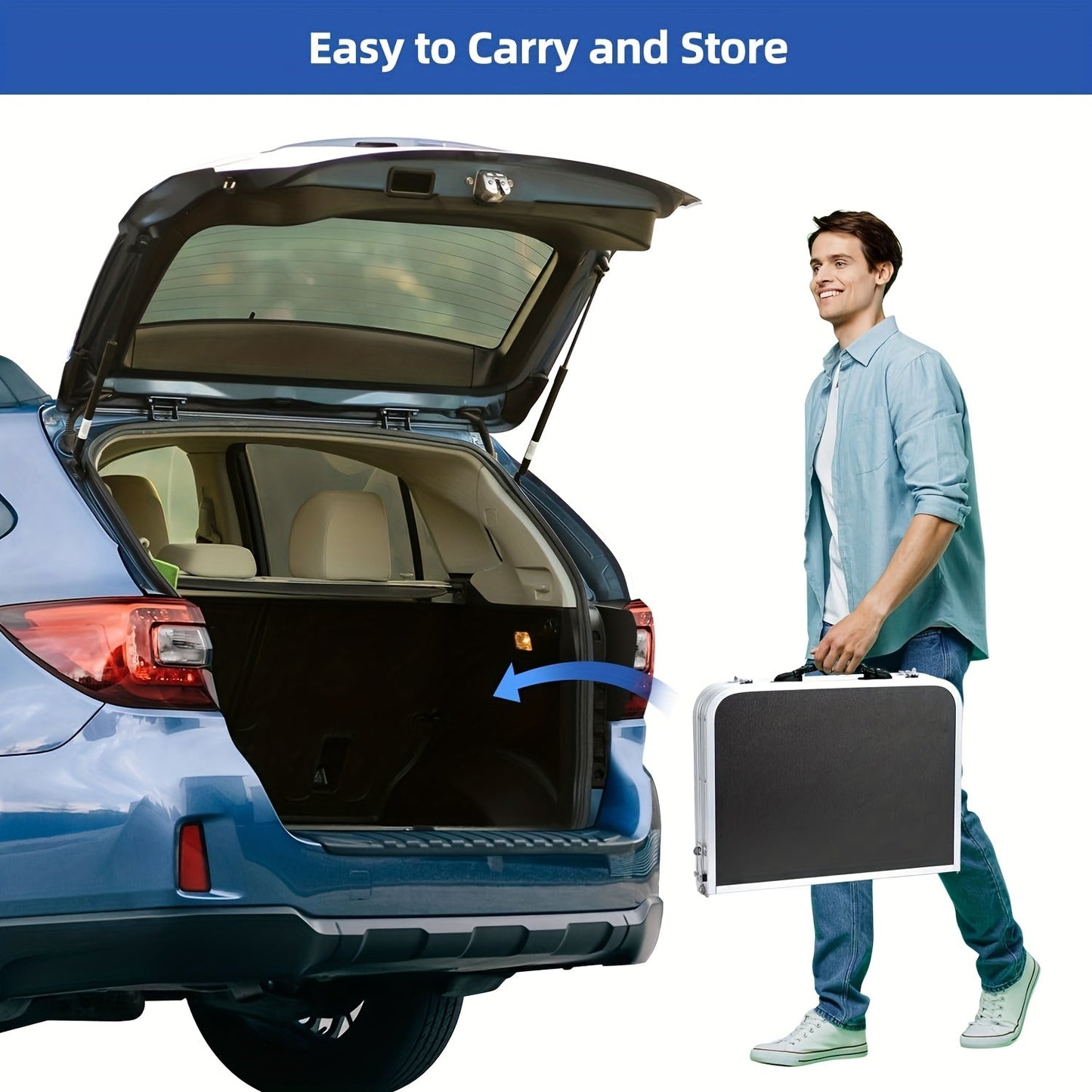 Folding Camping Table Adjustable Height