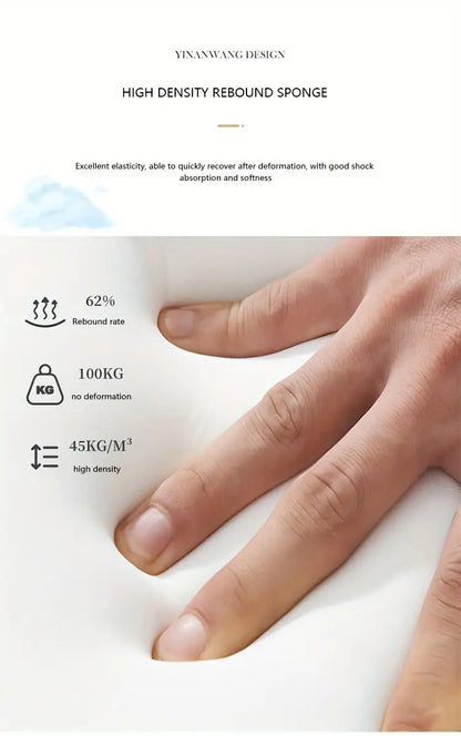 Solid Wood Frame Microfiber Leather Circular Dressing Stool in Orange Color