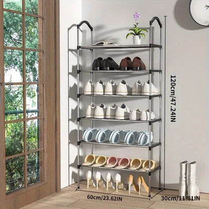 Organize your shoe collection with this multi-layer shoe rack