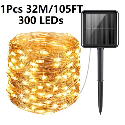 Solar-Powered Waterproof Fairy Lights - Outdoor Garden Decor with 8 Lighting Patterns