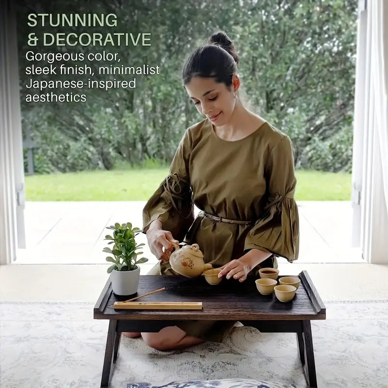 Meditation Table - Japanese Minimalist Altar Chabudai Coffee & Tea Low Floor Table