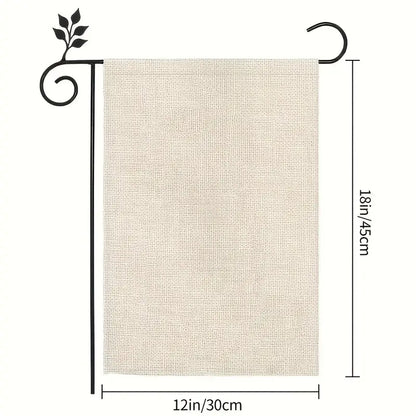 Valentine's Day Garden Flag - Double-Sided Tree with Paper Leaves & Hanging Hearts Burlap Yard Decor (31.75 x 45.72 cm)