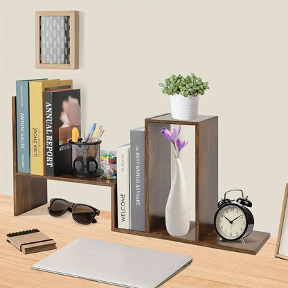 Minimalist Desktop Bookshelf - Compact Office Storage Solution