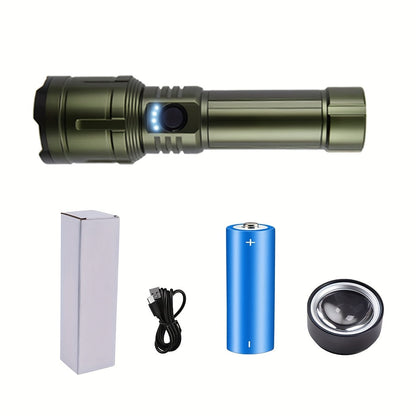 Flashlight Rechargeable with Fresnel Lens