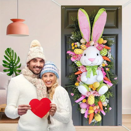2D Flat Easter Bunny Wall Hanging Decoration