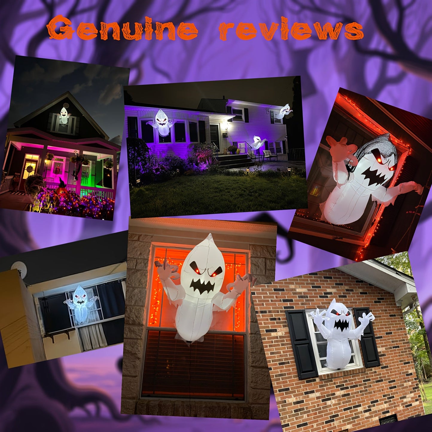 Inflatable Halloween Ghost with LED Lights