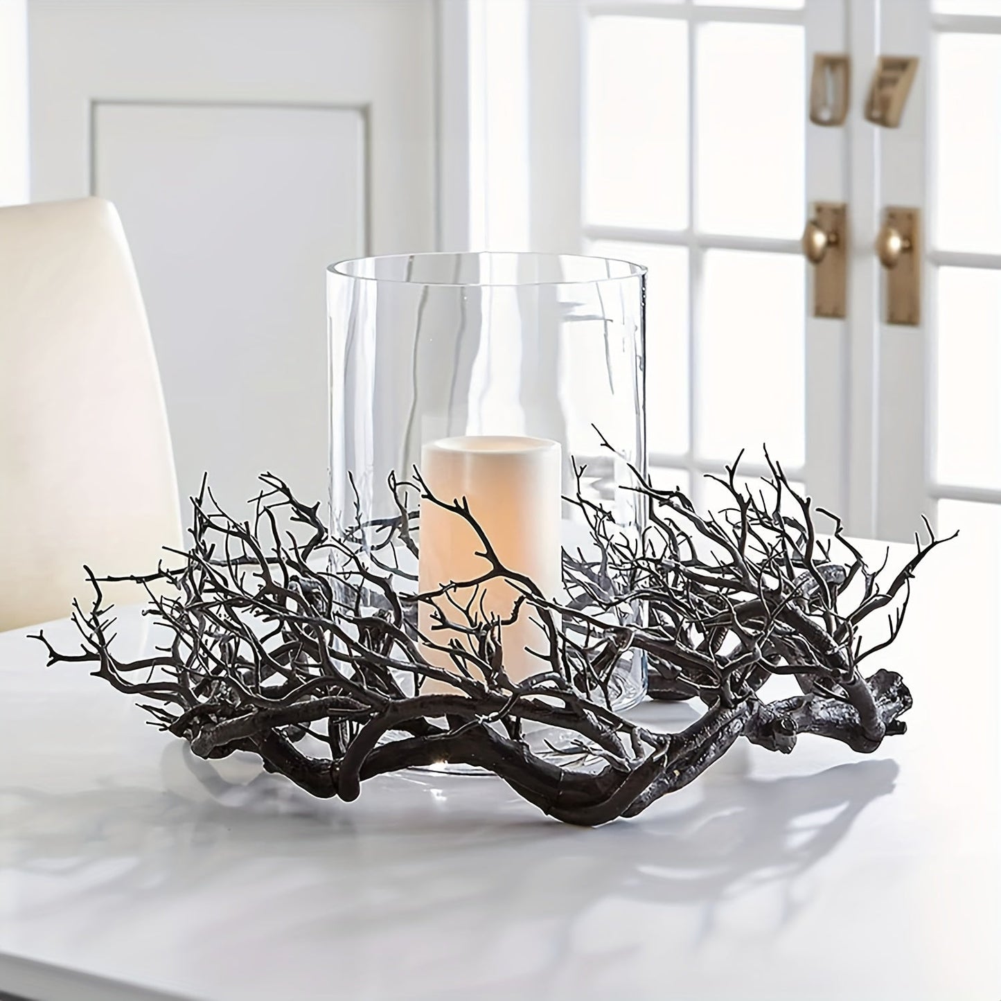 Halloween Wreath with Pre-Lit Black Art Deco