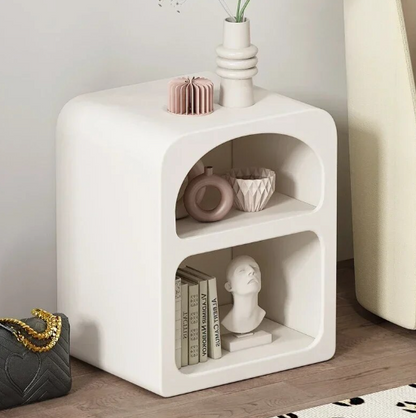 Elegant Bedside Table for Bedroom Makeup and Storage