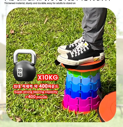 Adjustable Folding Telescopic Stool for Outdoor Travel and Fishing