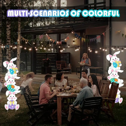 Tumbling Bunnies Yard Stakes - Set of 2 | 99.82cm