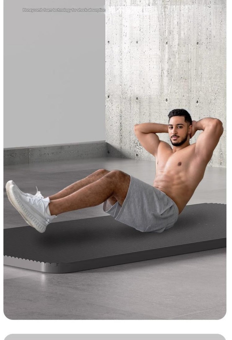 20mm Thick Shock-Absorbing Yoga Mat with Portable Backpack & Straps