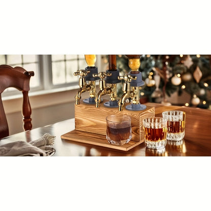 Three-Way Whiskey Decanter Tap Dispenser with Handle