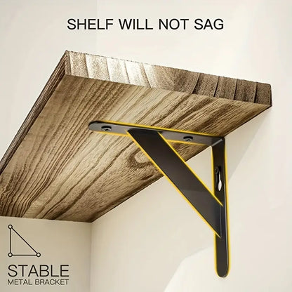 Rustic Wood Corner Wall Shelves for Elegant Display & Storage