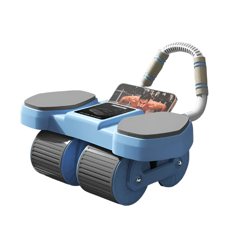 1pc Automatic Rebound Abdominal Roller - Portable 4-Wheel