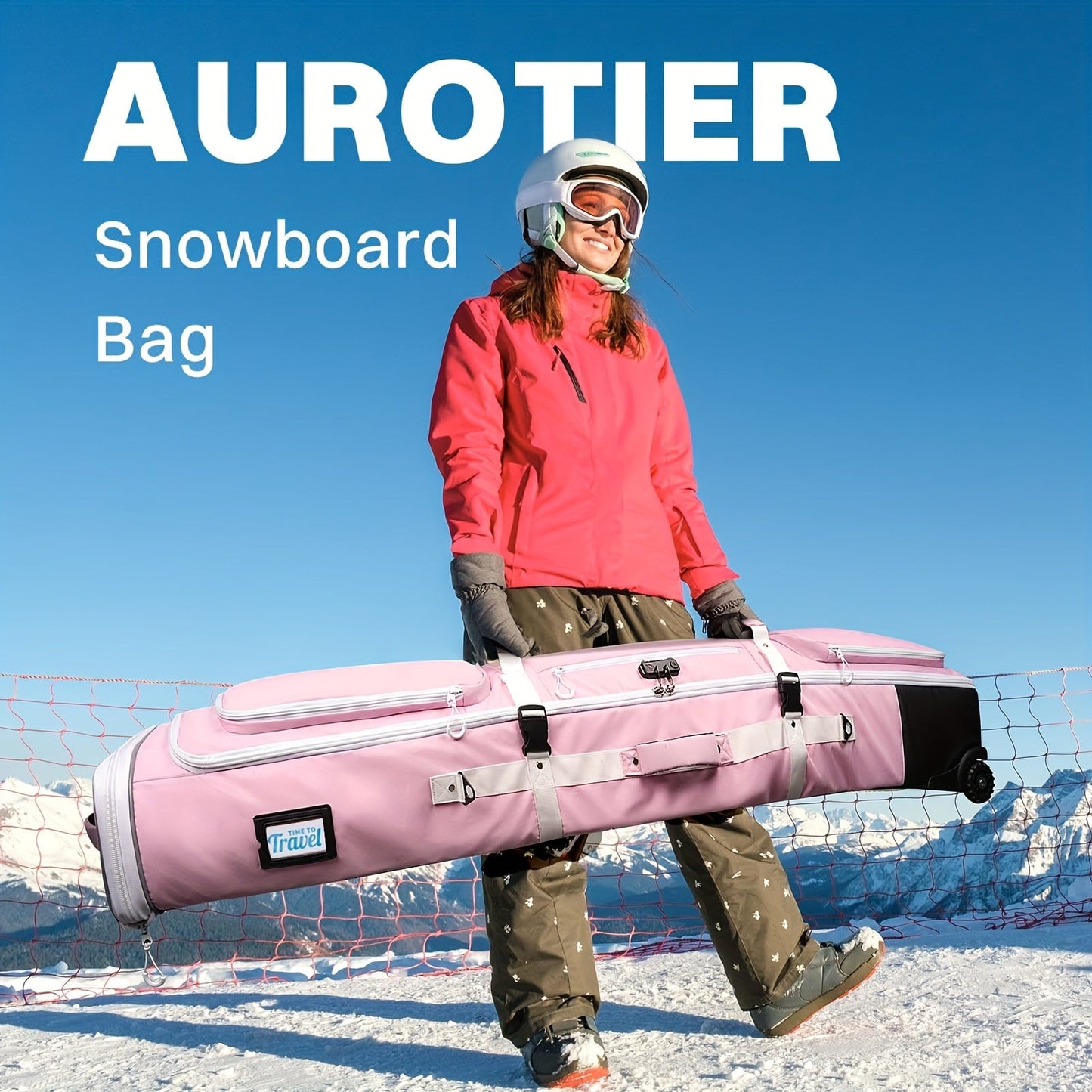 Snowboard Bag with Wheels and TSA Lock