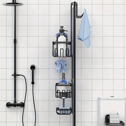 Door Shower Organizer Stainless Hanging Rack