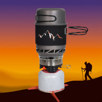 Portable Outdoor Stove with Pot & Ignition