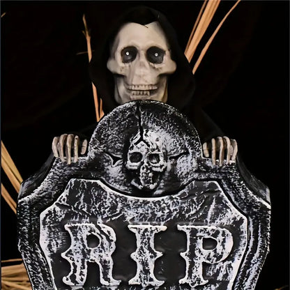 Haunted Resin Tombstone: Illuminated Graveyard Décor with LED Lights