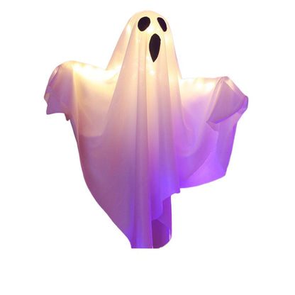 3PCS Glow Ghost Halloween Decoration – Indoor/Outdoor Hanging Horror Prop with Lights