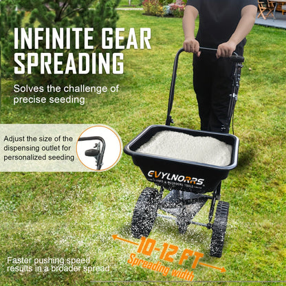 Broadcast Seed Spreader Walk-Behind Fertilizer