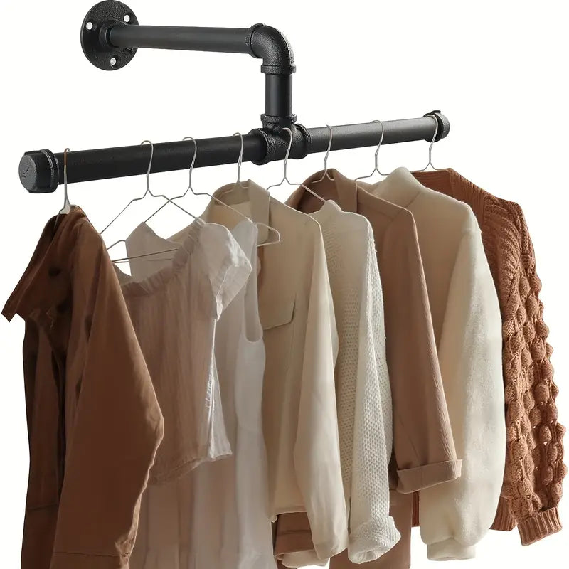 Metallic Chic: Wall-Mounted Garment Organizer