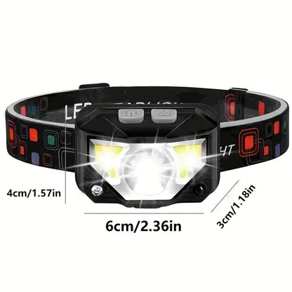 2-Pack Ultra Bright LED Rechargeable Headlight with Motion Sensor