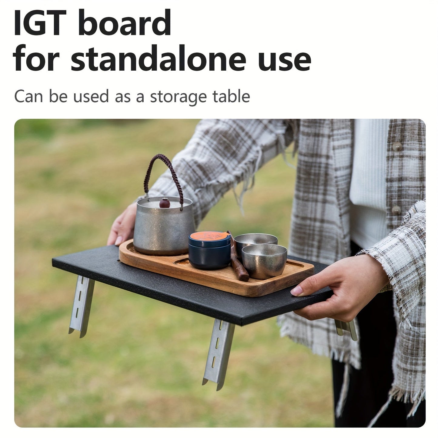 Portable Aluminum Camping Table Adjustable Height