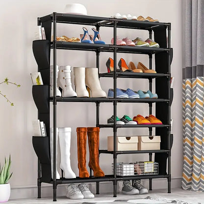 Vertical Space Saver: Floor-Standing Shoe Rack Solution