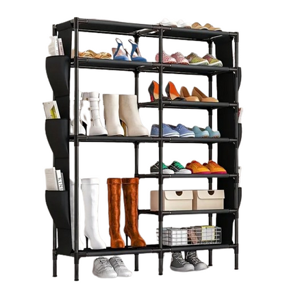 Vertical Space Saver: Floor-Standing Shoe Rack Solution
