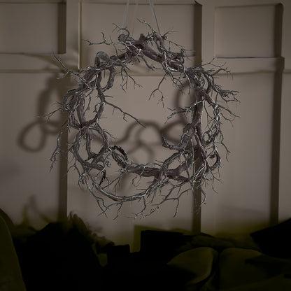 Halloween Wreath with Pre-Lit Black Art Deco