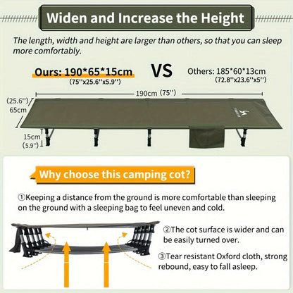Camping Cot Heavy Duty Portable Bed