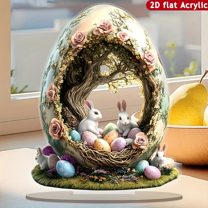 Bohemian Rabbit Acrylic Tabletop Decor for Home & Office