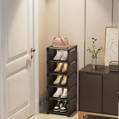 Step up your shoe storage with this space-saving tall rack