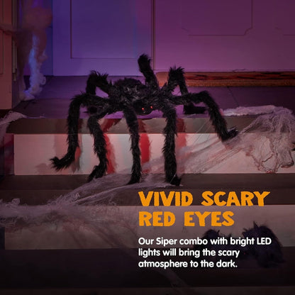 Giant Spider Halloween Decoration Set (6pcs)