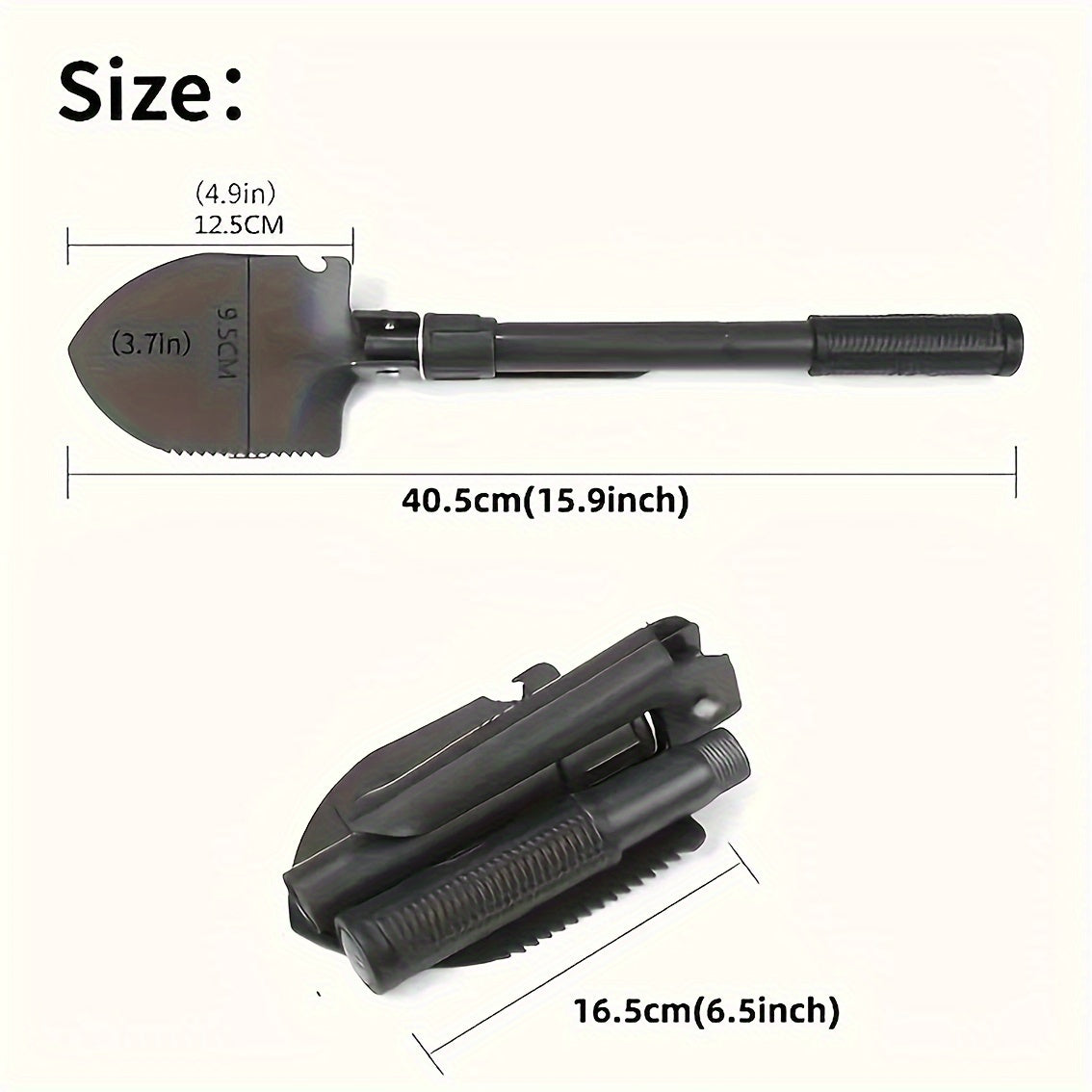 Lightweight Foldable Multi-Tool Steel Shovel for Outdoors