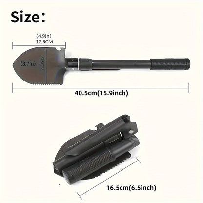 Lightweight Foldable Multi-Tool Steel Shovel for Outdoors