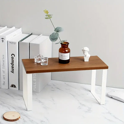 Achieve a tidy ironing setup with this versatile Desktop Iron Storage Rack