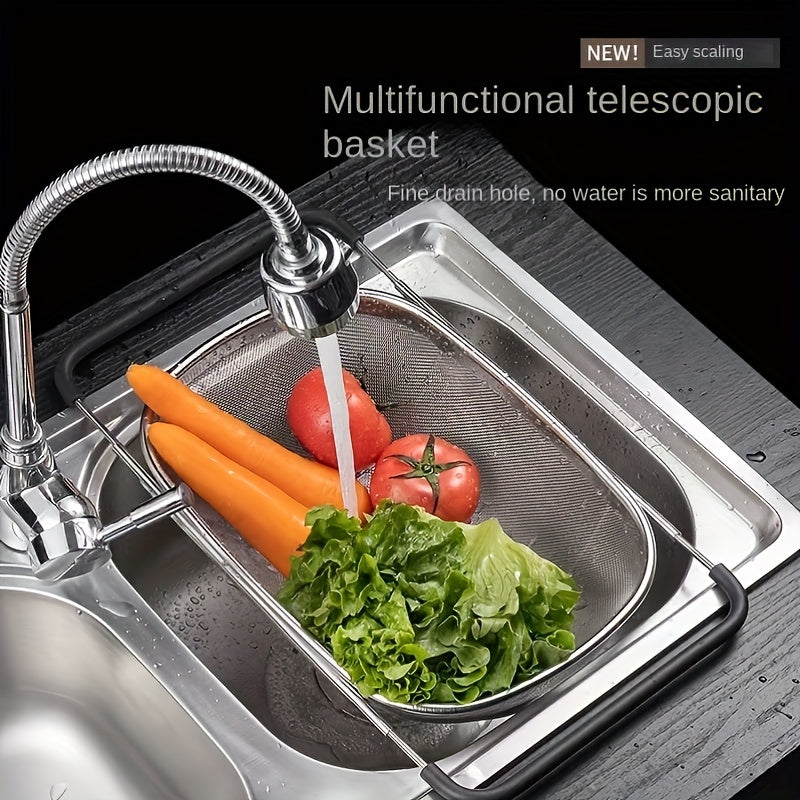 Adjustable Stainless Steel Sink Colander Rack
