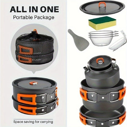 Outdoor Camping Cookware Set with Storage Bag