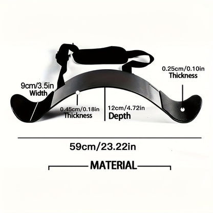 Arm Blaster for Biceps & Triceps - 24 Curl Support Board with Adjustable Belt(Black)