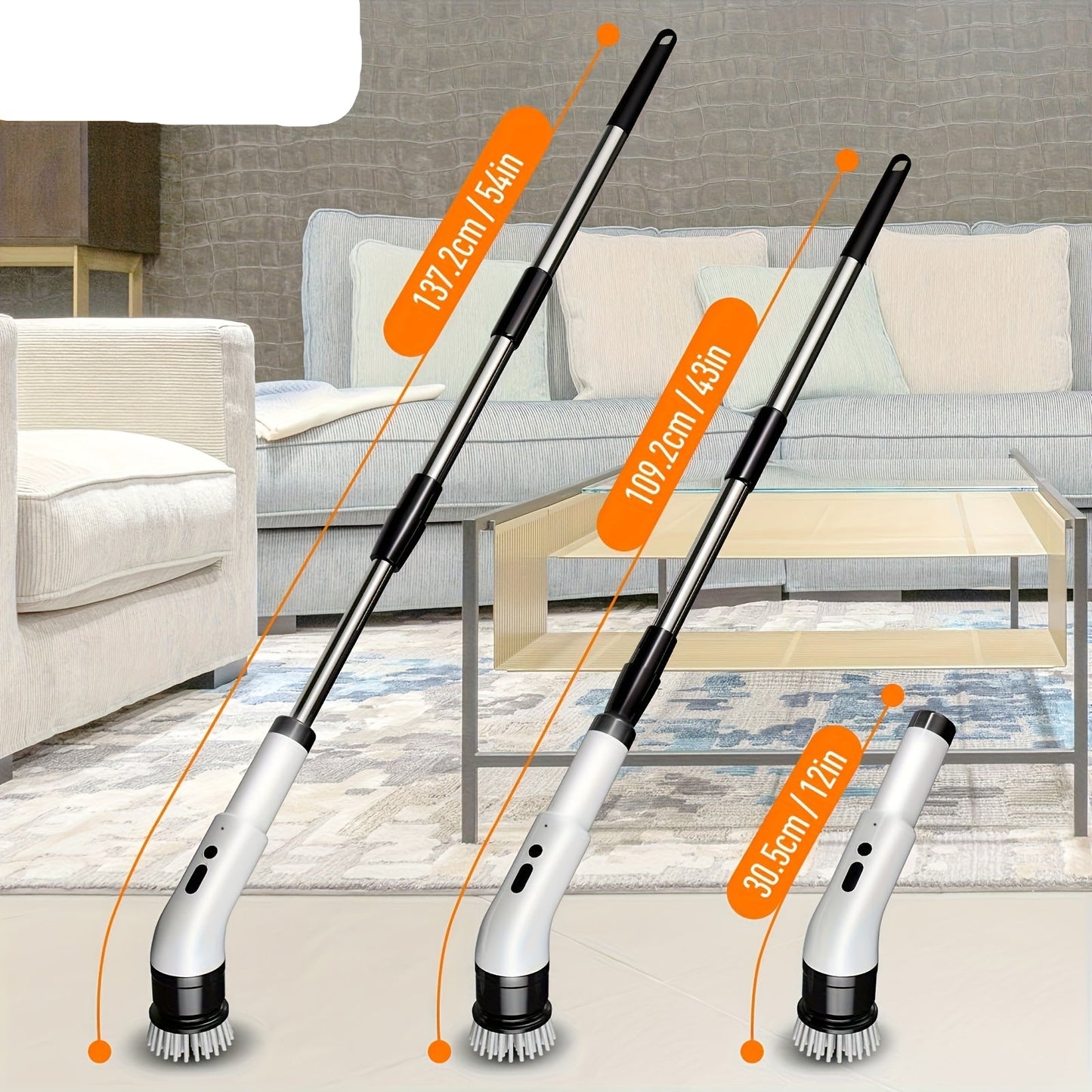 Cordless Electric Scrubber with 9 Brush Heads