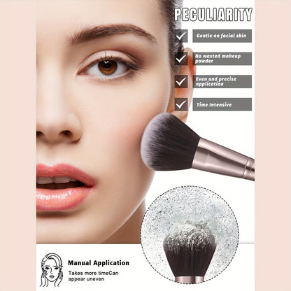 Coffee Makeup Brush Set with Sponges (55-Piece)